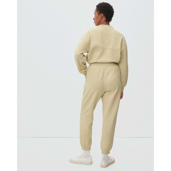 Everlane The Track Jogger Pants Pull On Sweatpants Pockets Wheat Yellow S - Picture 2 of 8